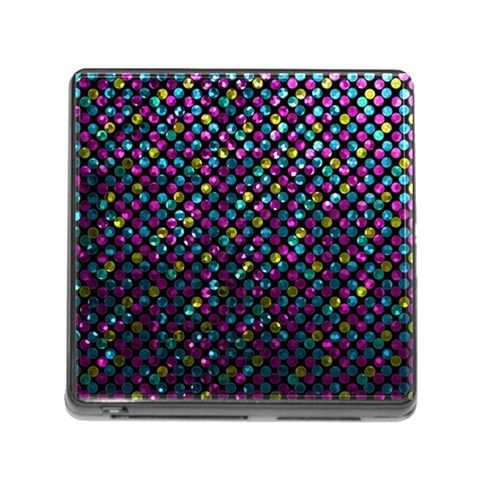 Polka Dot Sparkley Jewels 2 Memory Card Reader with Storage (Square) from ArtsNow.com Front