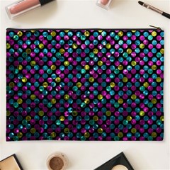 Polka Dot Sparkley Jewels 2 Cosmetic Bag (XXXL) from ArtsNow.com Back