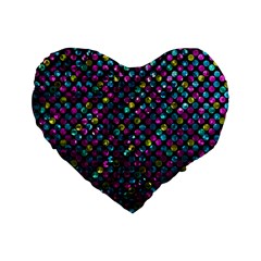 Polka Dot Sparkley Jewels 2 16  Premium Heart Shape Cushion  from ArtsNow.com Front