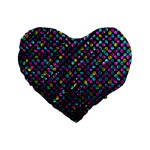 Polka Dot Sparkley Jewels 2 16  Premium Heart Shape Cushion 