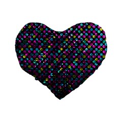 Polka Dot Sparkley Jewels 2 16  Premium Heart Shape Cushion  from ArtsNow.com Back