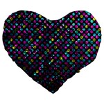 Polka Dot Sparkley Jewels 2 19  Premium Heart Shape Cushion