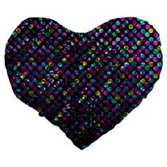 Polka Dot Sparkley Jewels 2 19  Premium Heart Shape Cushion from ArtsNow.com Back