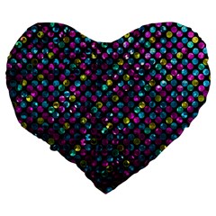 Polka Dot Sparkley Jewels 2 19  Premium Heart Shape Cushion from ArtsNow.com Back