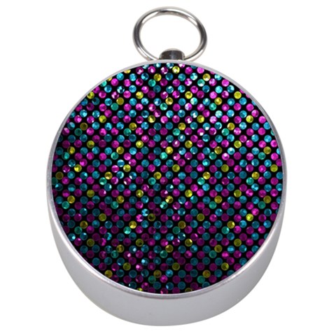 Polka Dot Sparkley Jewels 2 Silver Compass from ArtsNow.com Front
