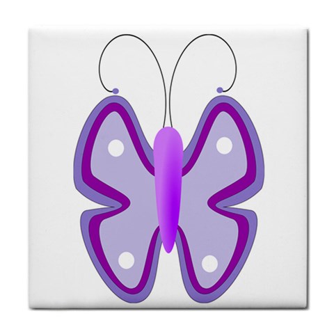 Cute Awareness Butterfly Ceramic Tile from ArtsNow.com Front
