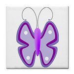 Cute Awareness Butterfly Ceramic Tile