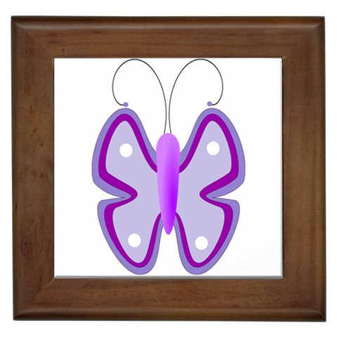 Cute Awareness Butterfly Framed Ceramic Tile from ArtsNow.com Front