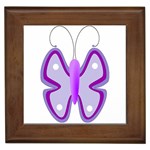 Cute Awareness Butterfly Framed Ceramic Tile