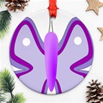 Cute Awareness Butterfly Round Ornament