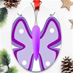 Cute Awareness Butterfly Oval Ornament