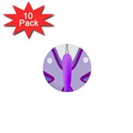 Cute Awareness Butterfly 1  Mini Button (10 pack)