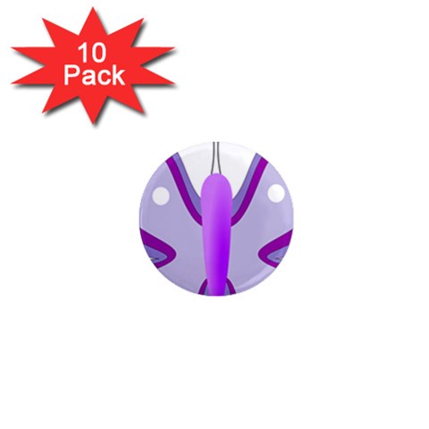 Cute Awareness Butterfly 1  Mini Button Magnet (10 pack) from ArtsNow.com Front