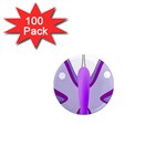 Cute Awareness Butterfly 1  Mini Button Magnet (100 pack)