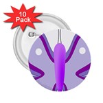 Cute Awareness Butterfly 2.25  Button (10 pack)