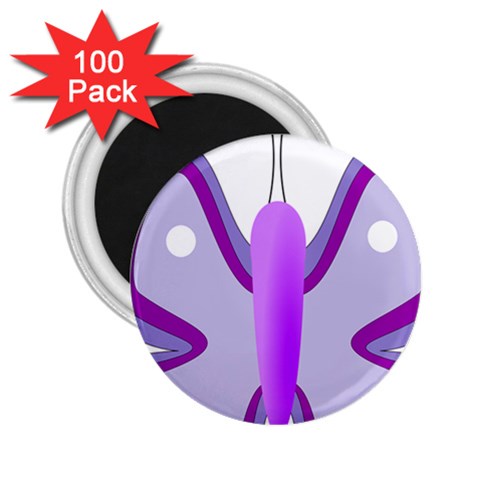 Cute Awareness Butterfly 2.25  Button Magnet (100 pack) from ArtsNow.com Front
