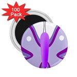 Cute Awareness Butterfly 2.25  Button Magnet (100 pack)