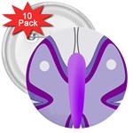 Cute Awareness Butterfly 3  Button (10 pack)