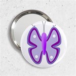 Cute Awareness Butterfly Handbag Mirror (2.25 )