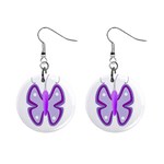 Cute Awareness Butterfly Mini Button Earrings