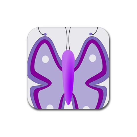 Cute Awareness Butterfly Drink Coaster (Square) from ArtsNow.com Front