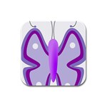 Cute Awareness Butterfly Drink Coasters 4 Pack (Square)