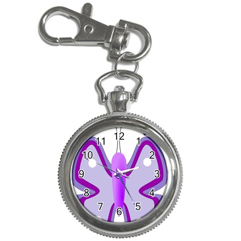 Cute Awareness Butterfly Key Chain Watch from ArtsNow.com Front