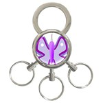 Cute Awareness Butterfly 3-Ring Key Chain