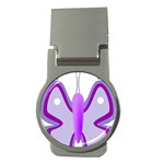 Cute Awareness Butterfly Money Clip (Round)