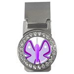 Cute Awareness Butterfly Money Clip (CZ)