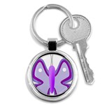 Cute Awareness Butterfly Key Chain (Round)