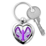 Cute Awareness Butterfly Key Chain (Heart)