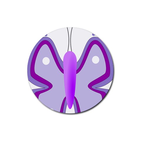 Cute Awareness Butterfly Drink Coaster (Round) from ArtsNow.com Front