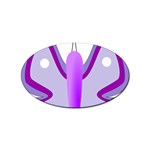 Cute Awareness Butterfly Sticker (Oval)