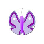 Cute Awareness Butterfly Magnet 3  (Round)