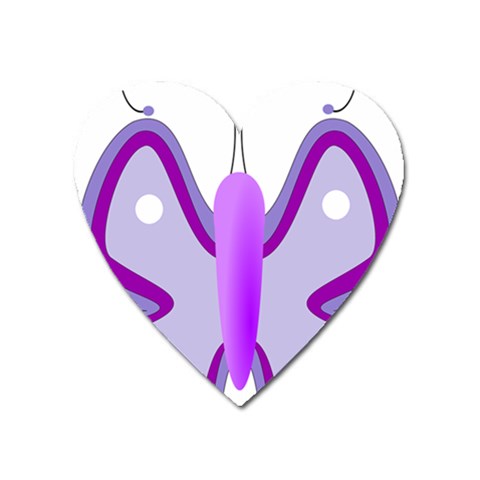 Cute Awareness Butterfly Magnet (Heart) from ArtsNow.com Front