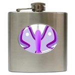 Cute Awareness Butterfly Hip Flask