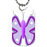 Cute Awareness Butterfly Dog Tag (Two-sided) 