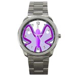 Cute Awareness Butterfly Sport Metal Watch