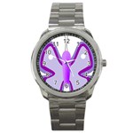 Cute Awareness Butterfly Sport Metal Watch