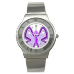 Cute Awareness Butterfly Stainless Steel Watch (Slim)