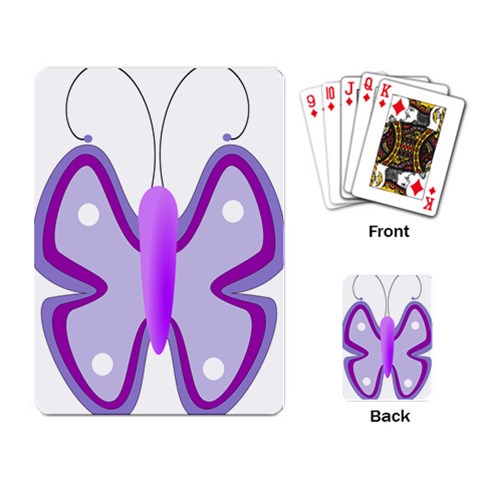 Cute Awareness Butterfly Playing Cards Single Design from ArtsNow.com Back