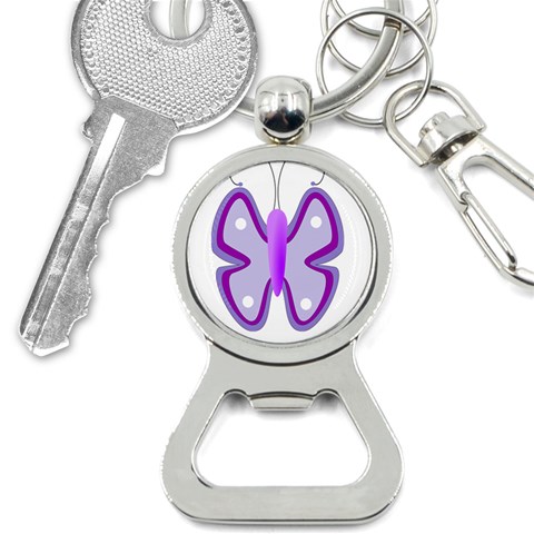 Cute Awareness Butterfly Bottle Opener Key Chain from ArtsNow.com Front