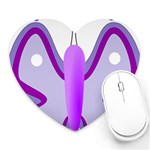 Cute Awareness Butterfly Mouse Pad (Heart)