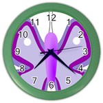 Cute Awareness Butterfly Wall Clock (Color)