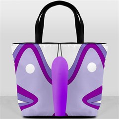 Cute Awareness Butterfly Bucket Handbag from ArtsNow.com Front