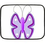 Cute Awareness Butterfly Mini Fleece Blanket (Two Sided)