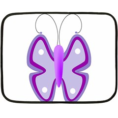 Cute Awareness Butterfly Mini Fleece Blanket (Two Sided) from ArtsNow.com 35 x27  Blanket Back