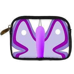 Cute Awareness Butterfly Digital Camera Leather Case from ArtsNow.com Front