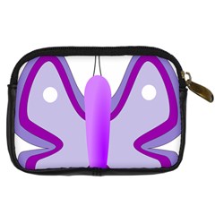 Cute Awareness Butterfly Digital Camera Leather Case from ArtsNow.com Back